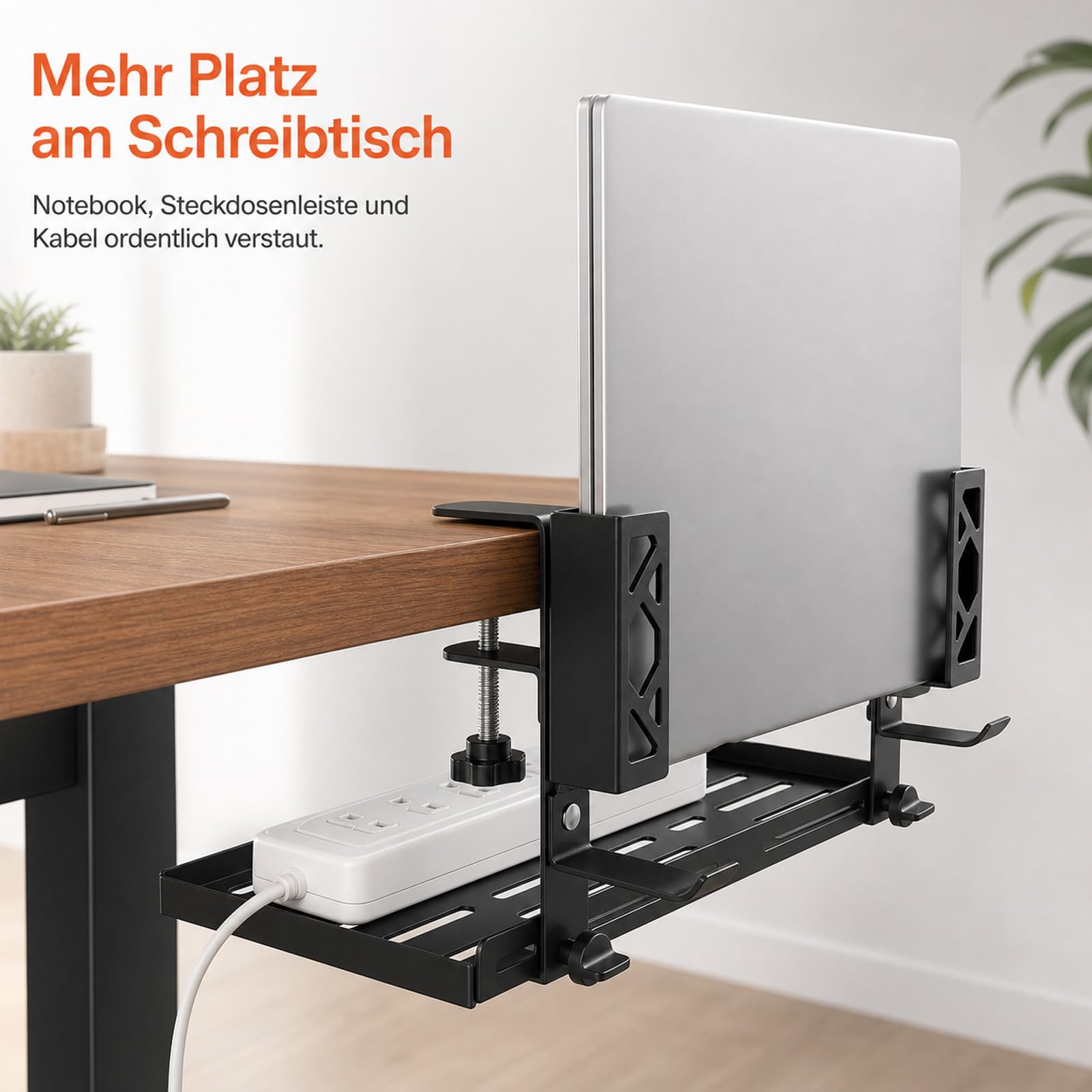 Kabelkanal Schreibtisch, Kabelmanagement Schreibtisch mit Tischklemme