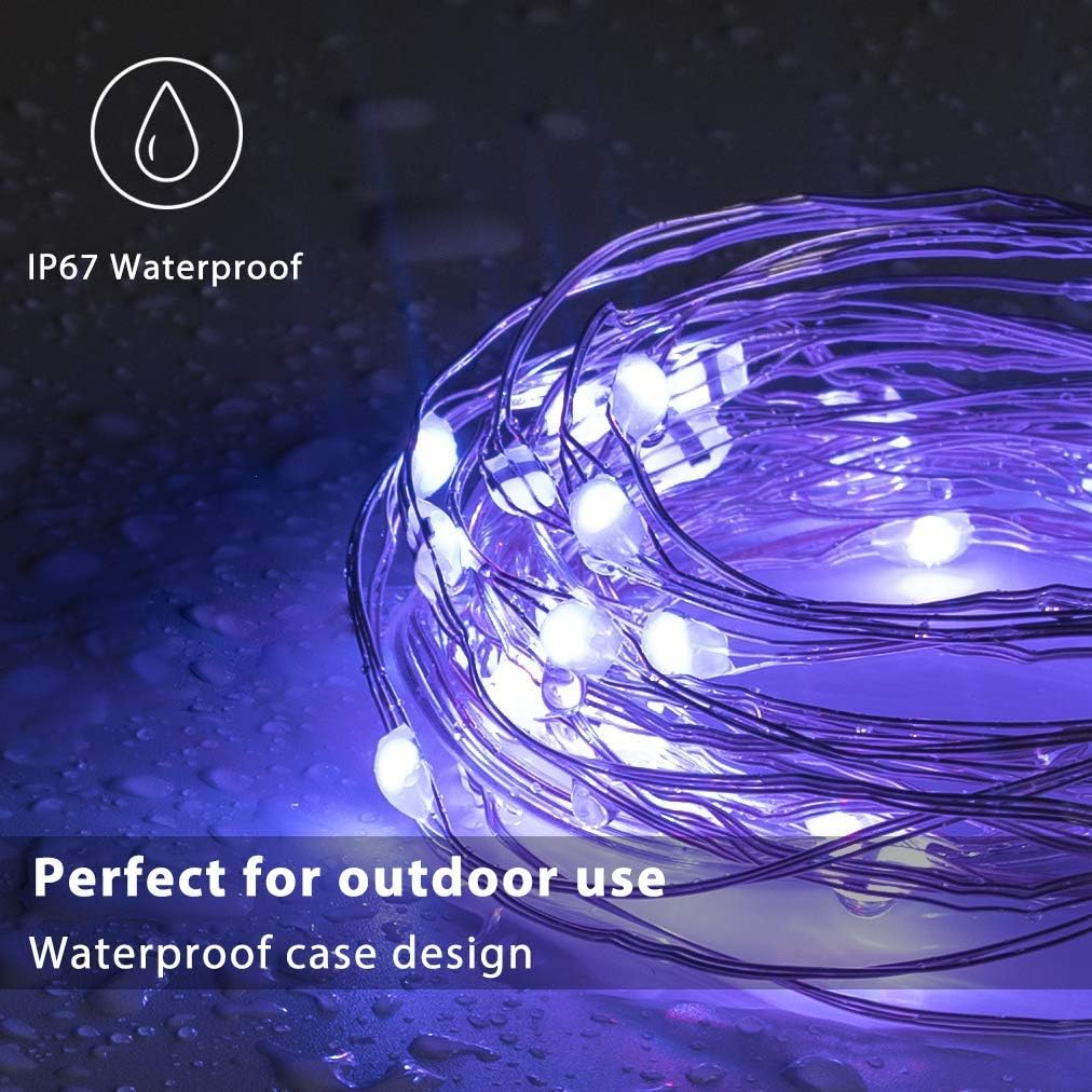 Fairy String Lights Battery Operated & USB Plug-in 33Ft 100 LEDs 16 Color Changing Lights and 8 Lights Mode Remote Waterproof 3AA Battery Case, String Lights for Bedroom Christmas Wedding Party Decor