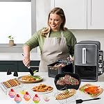 15 Pcs Air Fryer Accessories Set for Ninja Foodi DZ201C DZ401 Compatible Ninja DZ550 Foodi, Silicone Air Fryer Liners for SL401 DoubleStack XL for 8-10QT Air Fryer Basket