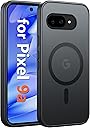 FNTCASE for Google Pixel 9a Case: [Compatible with Magsafe] Translucent Matte Magnetic Phone Cover - Military Grade Drop Protection - Shockproof Protective Cases for Pixel 9A (Black)