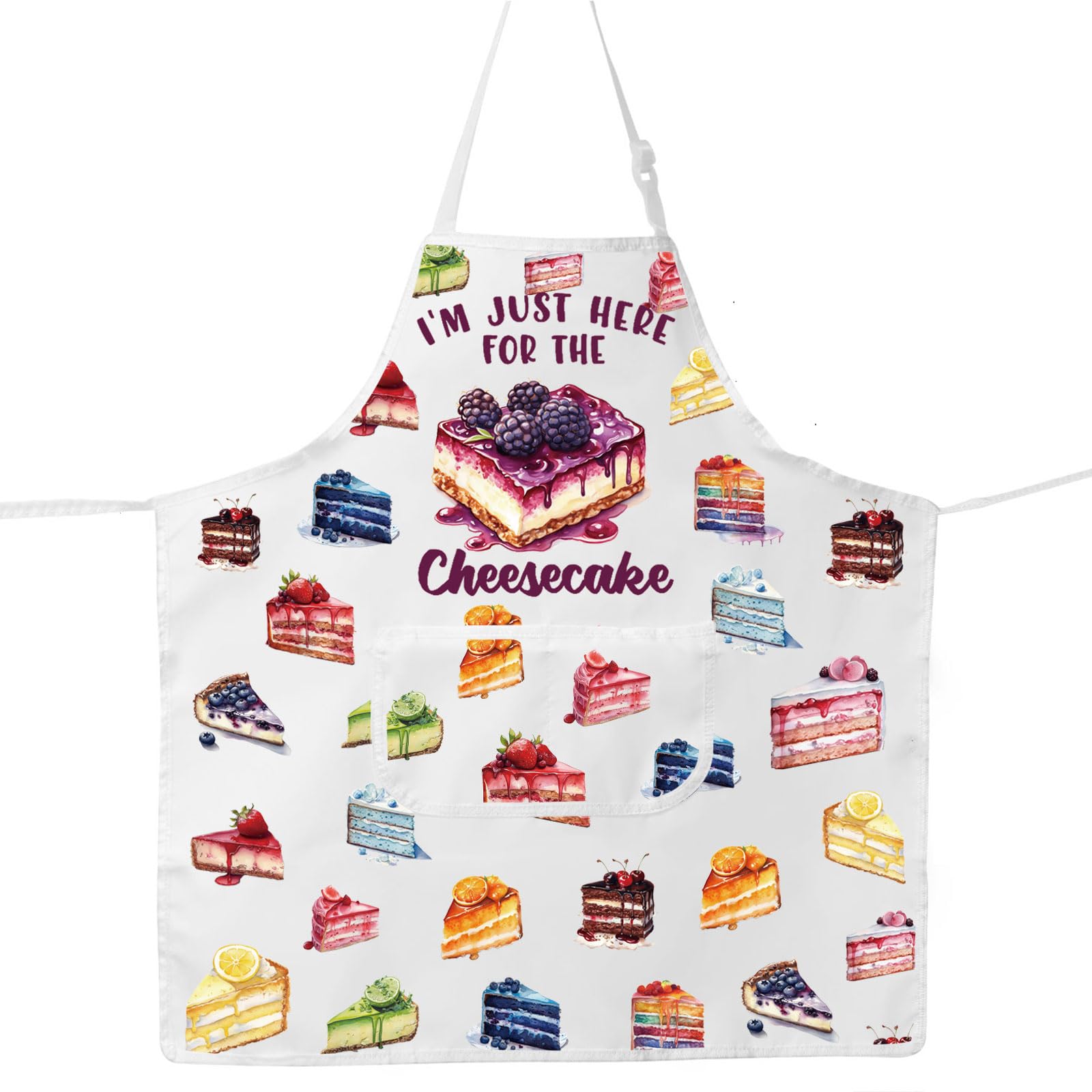 MYSOMY Cheesecake Apron Cheesecake Lover Gifts Cheesecake Baking Apron Cheesecake Dessert Apron Cheesecake Themed Gifts (Cheesecake mb) - Image 3
