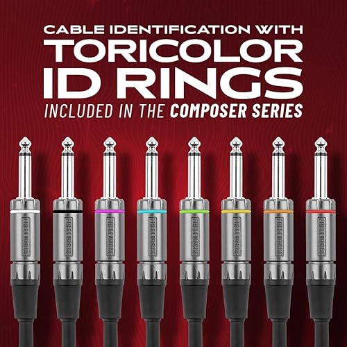 Miniatura 6 de by Gator Cases Composer Series Deluxe 30 pies recto a ángulo recto cable para instrumentos de guitarra (GCWC-INS-30RA)