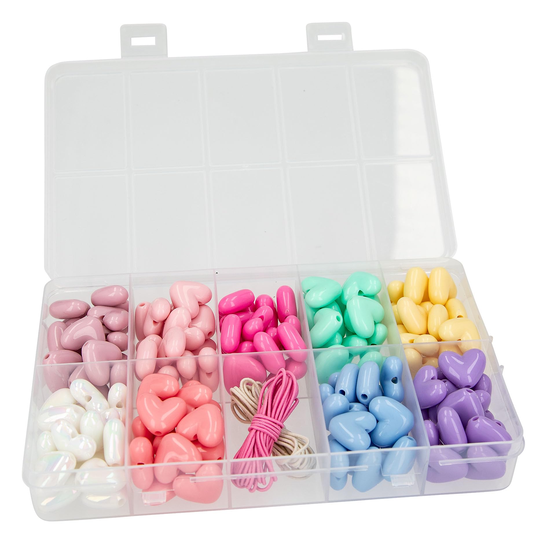Strehknewen Set Creativo Perline Da Incastrare Per Bambine - 500+ Perline Colorate E 12 Ciondoli Unicorno, Sirena E Cuore - Kit Fai Da Te Braccialetti E Collane, Regalo 4+ Anni - 4