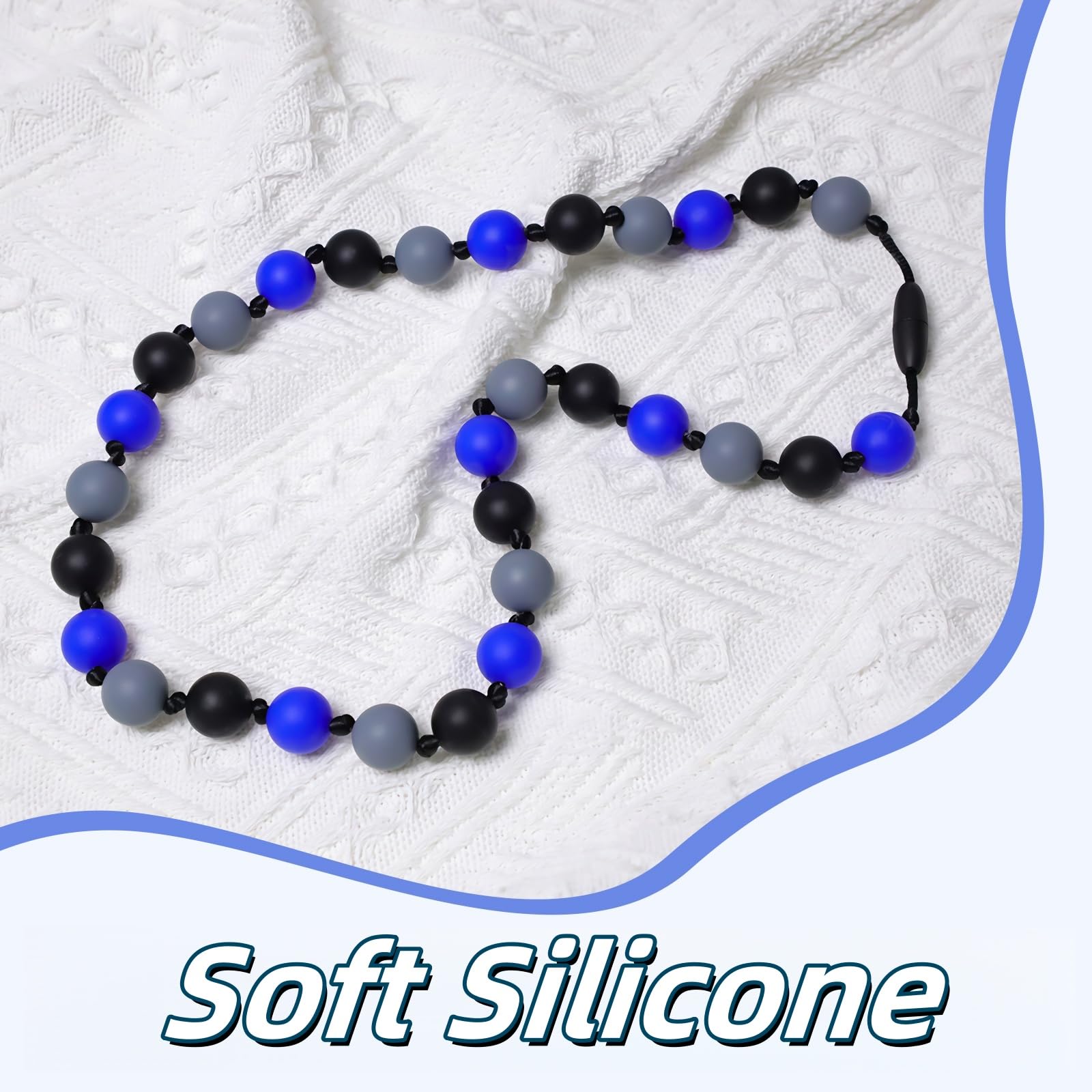 RUIOMII Silicone Sensory Chew Necklace, Chew Necklaces - Image 4