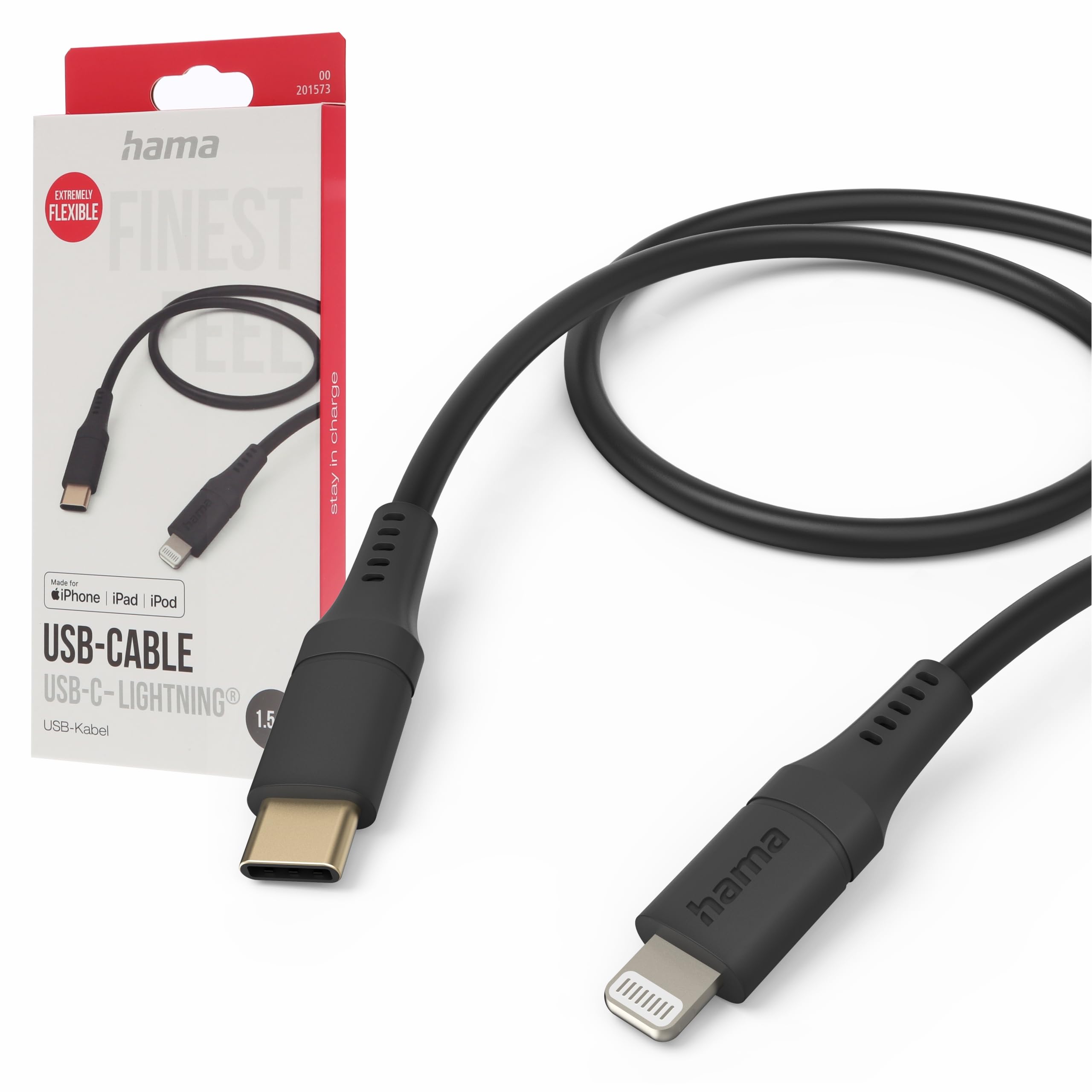 Cavo Lightning Bianco Caricatore Hama Lightning 1A - Bianco, Pratico E Affidabile Alimentatore Apple Compatto - Foto 4