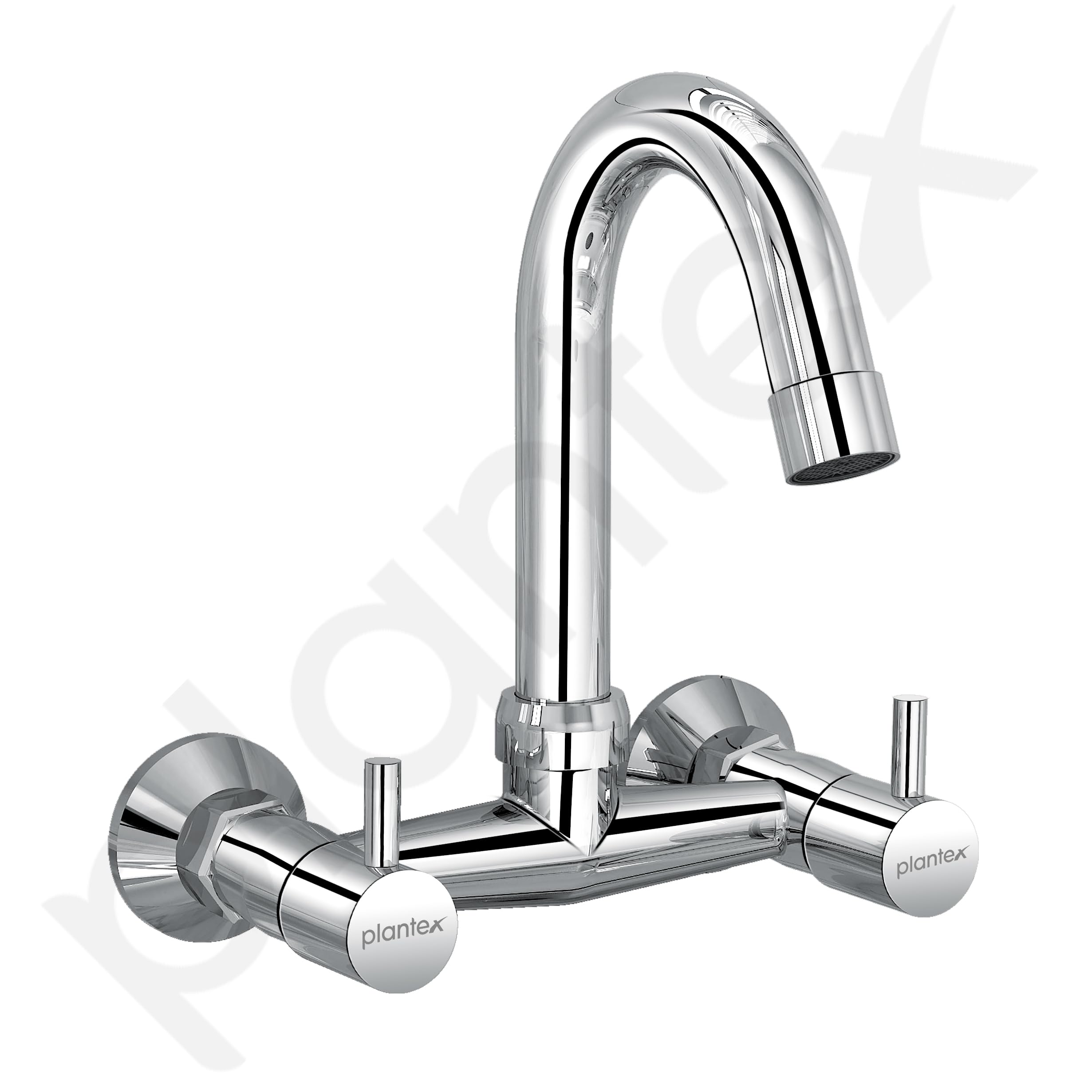 Plantex Brass Sink Mixer Tap - Hot & Cold, Chrome Finish -9