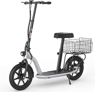 Hiboy سكوتر الكهربائية، 31-Mile المدى & 22 MPH، 450 W موتور سكوتر الكهربائية الكبار، 14 "إطارات هوائية، اسكوتر قابلة للطي مع مقعد & سلة للانفصال، UL-Certified