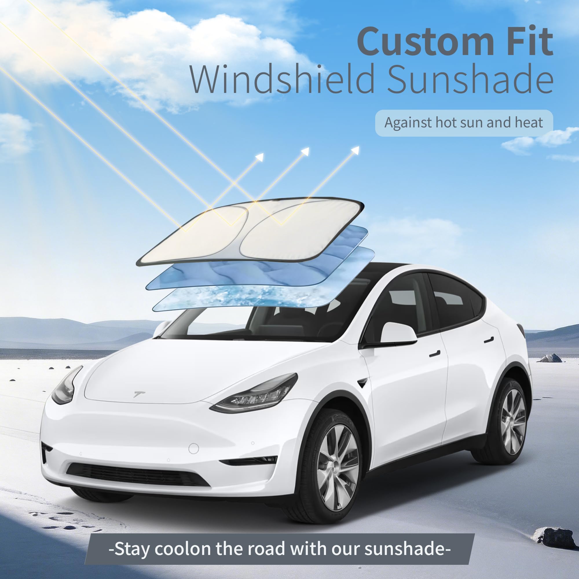 Car Cover Waterproof All-Weather,Heavy-Duty Outdoor Full Exterior Automobiles Snow Cover for SUV 181-190 inch,with Sun Visor,Anti-Scratch Cotton Lining & Zippered,Towel&Storage Bag — view 6