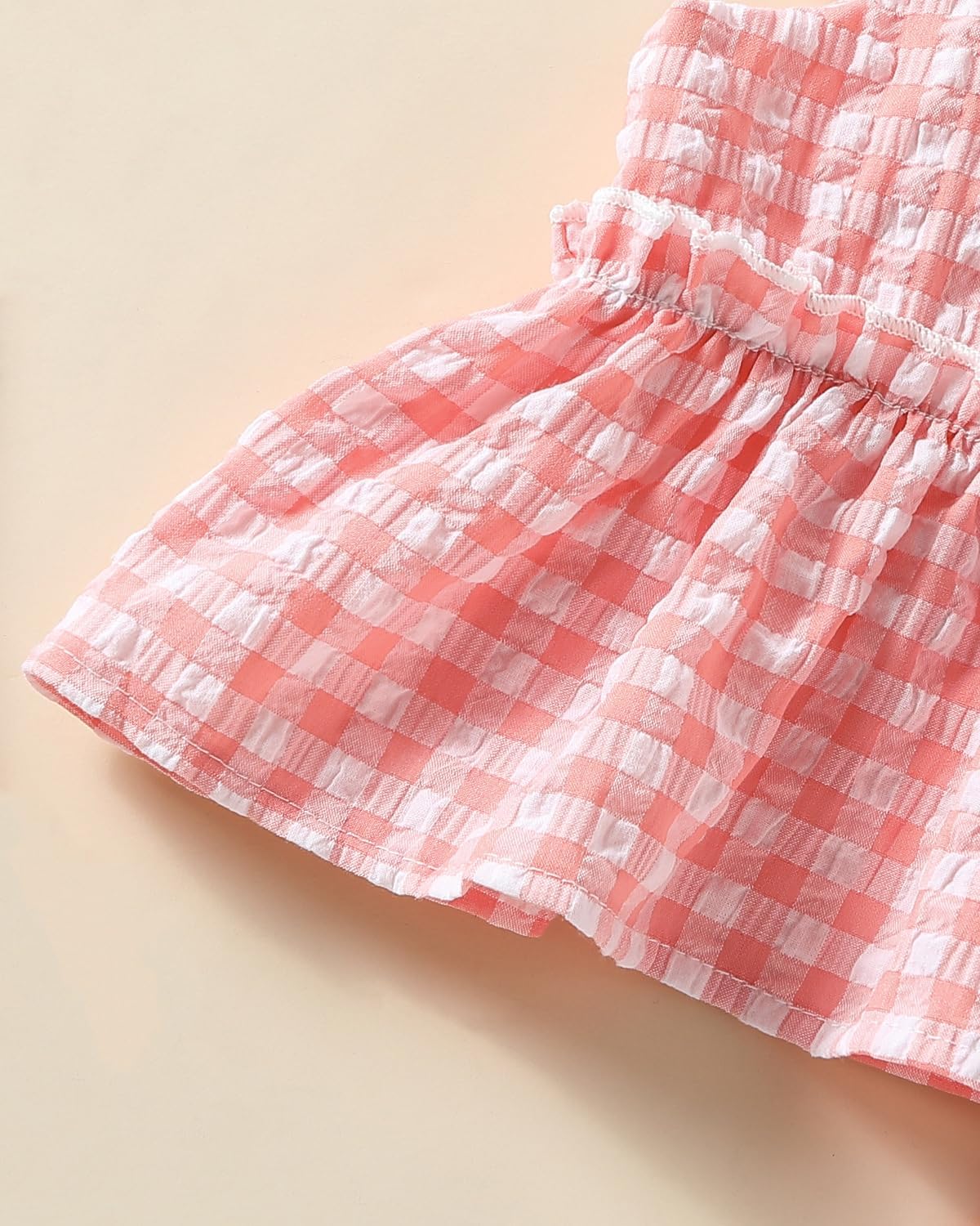 ChuYuKu Baby Girl Clothes Summer Spaghetti Strap Plaid Pants Set with Bag Cute Matching Outfits