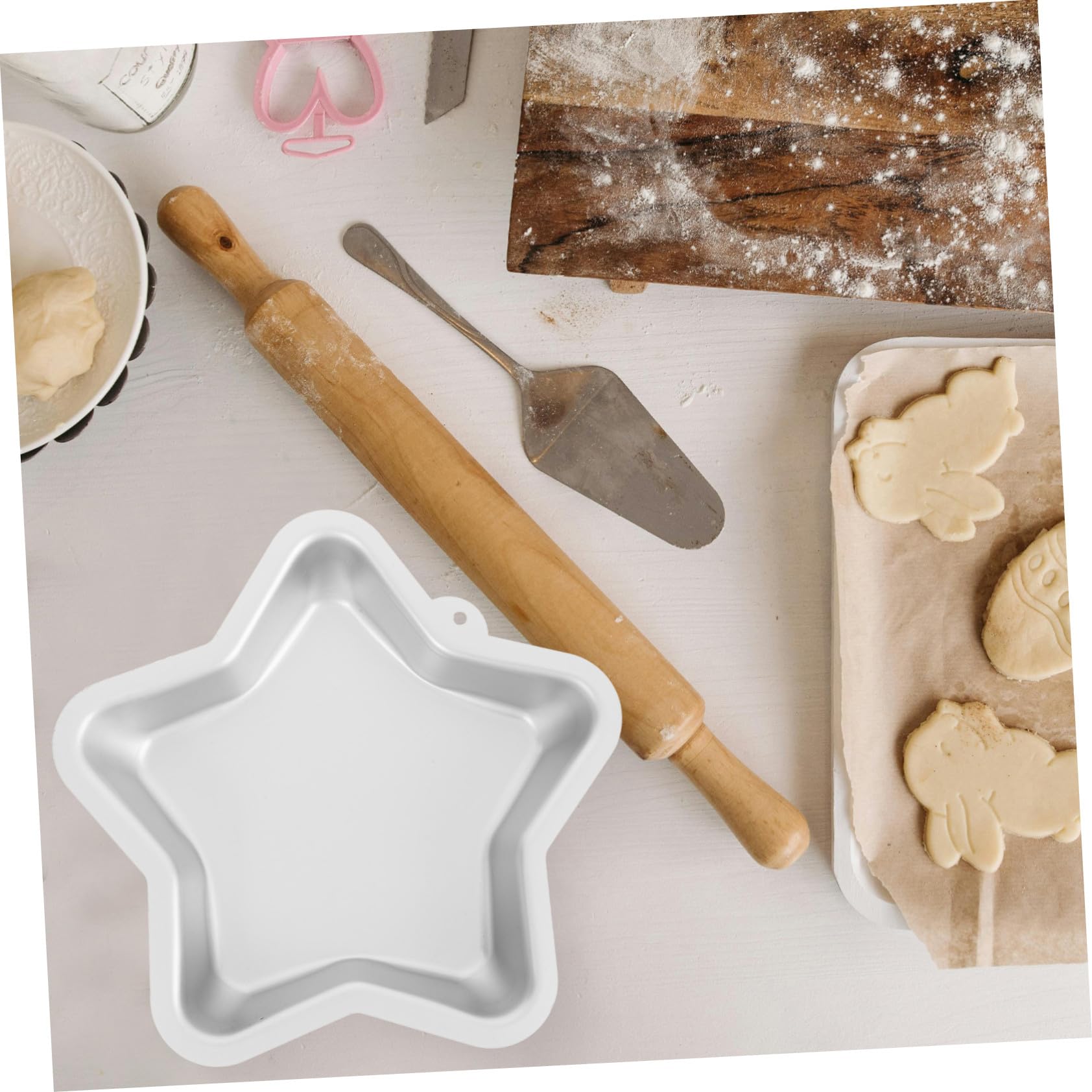 LABRIMP 2 Piezas Molde para Hornear Forma de Molde de Pastel Cinco Puntas de Aleación de Aluminio para Pasteles Pan Cheesecake para Cocina Doméstica y Repostería Festiva