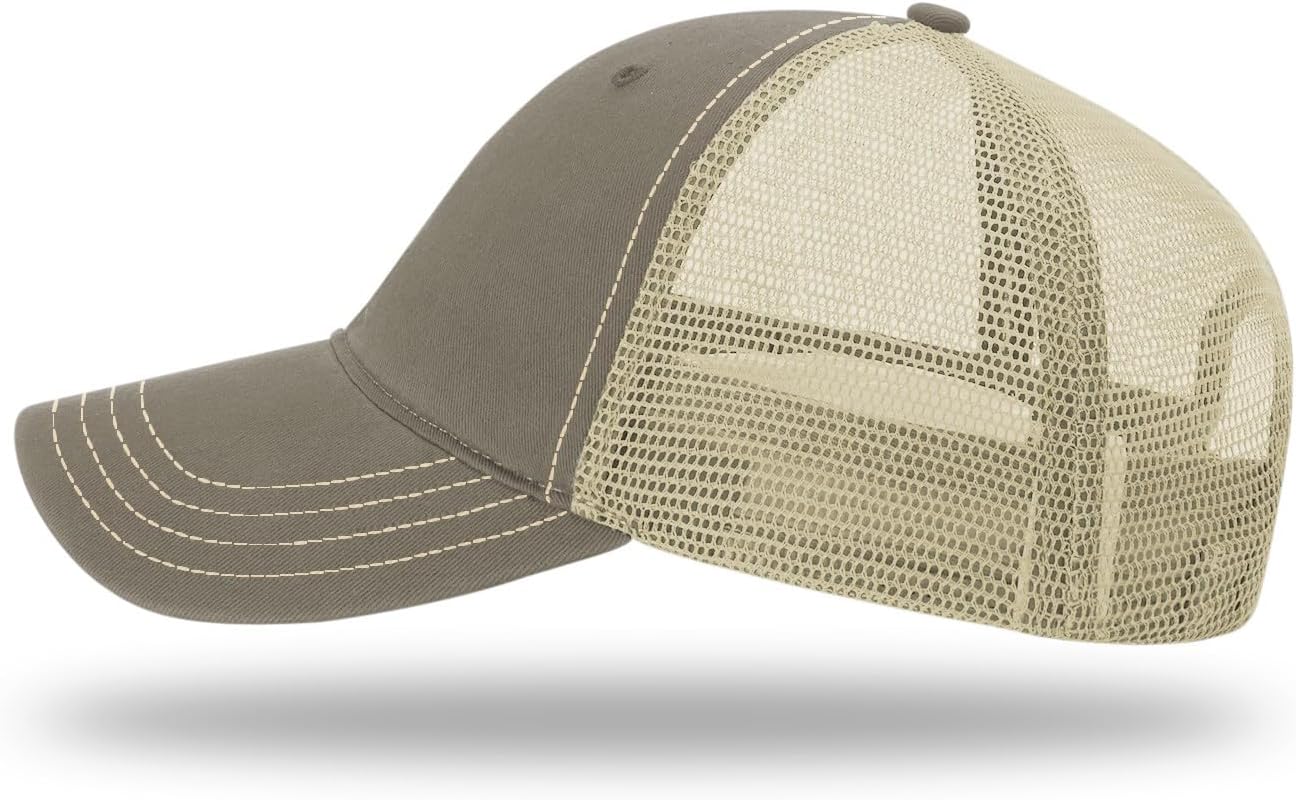 Richardson 111 Six Panel Garment Washed Adjustable Trucker Hat - Bulk, Blank Caps
