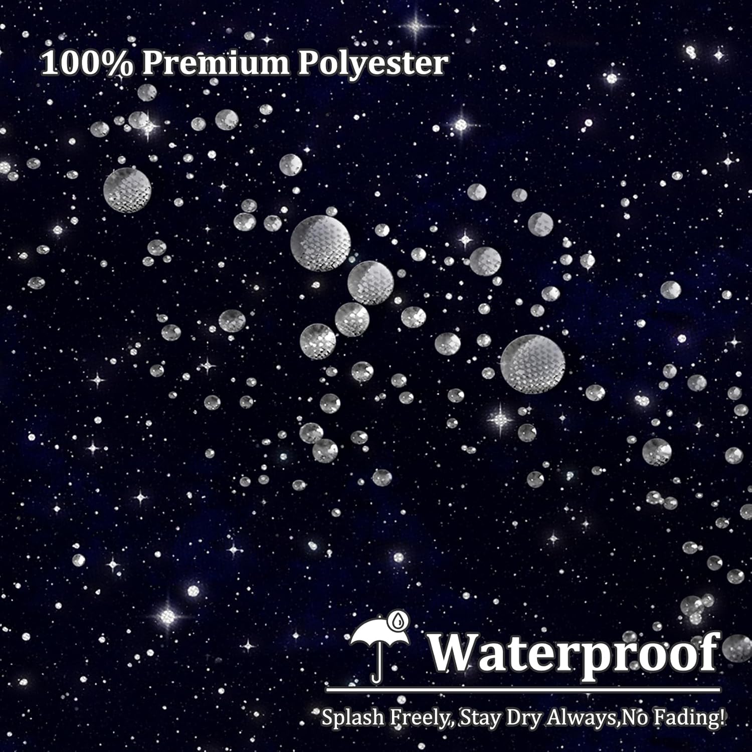 Renaiss 72 x 78 Inch Star Night Sky Shower Curtains for Boys Bathroom Navy Blue Cosmic Galaxy Shower Curtain Universe Space Bathroom Decor Curtains Bathtub Waterproof Shower Curtains Plastic Hooks