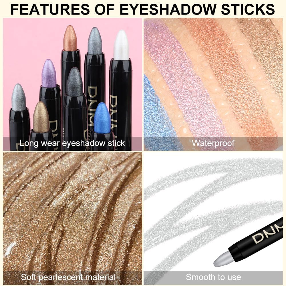 8Pcs Glitter Eye Shadow Sticks Liner Pencils Makeup - Image 3