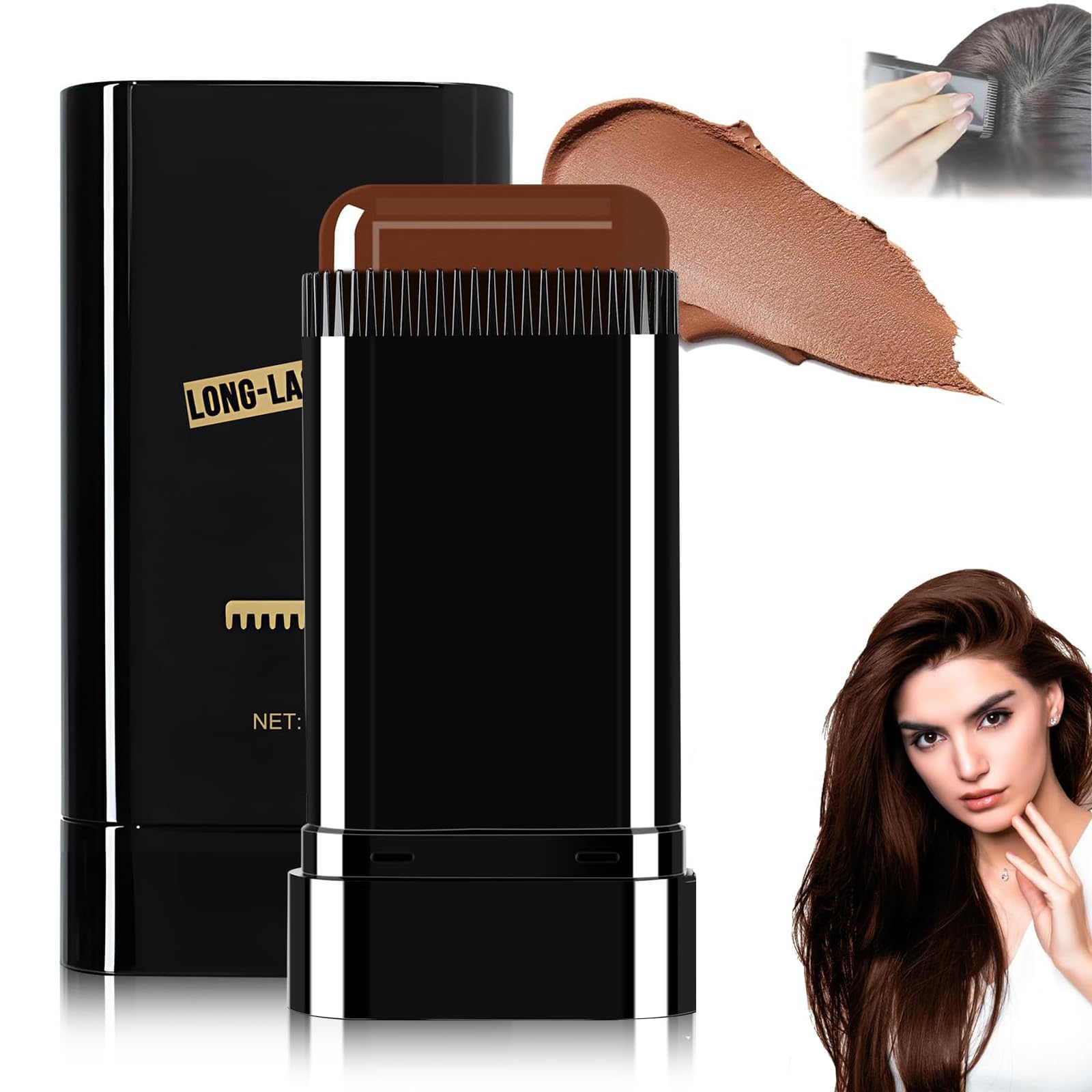 Safe and Convenient Comb Hair Dye, Portable Hair Colouring Cream, Touch up Comb, Waterproof and SweatProof Hair Dye Comb, 2 in 1 Instant Dye for Women