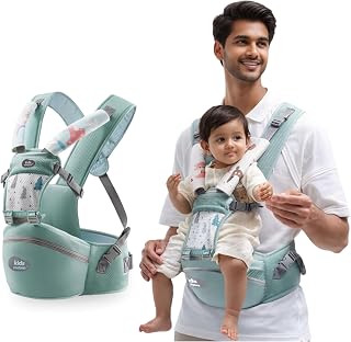 Kids Station Baby Carrier with 4 Carry Positions, Patented Design, Baby Carrier made up of Cotton, Designed for Indian Env... Price In India