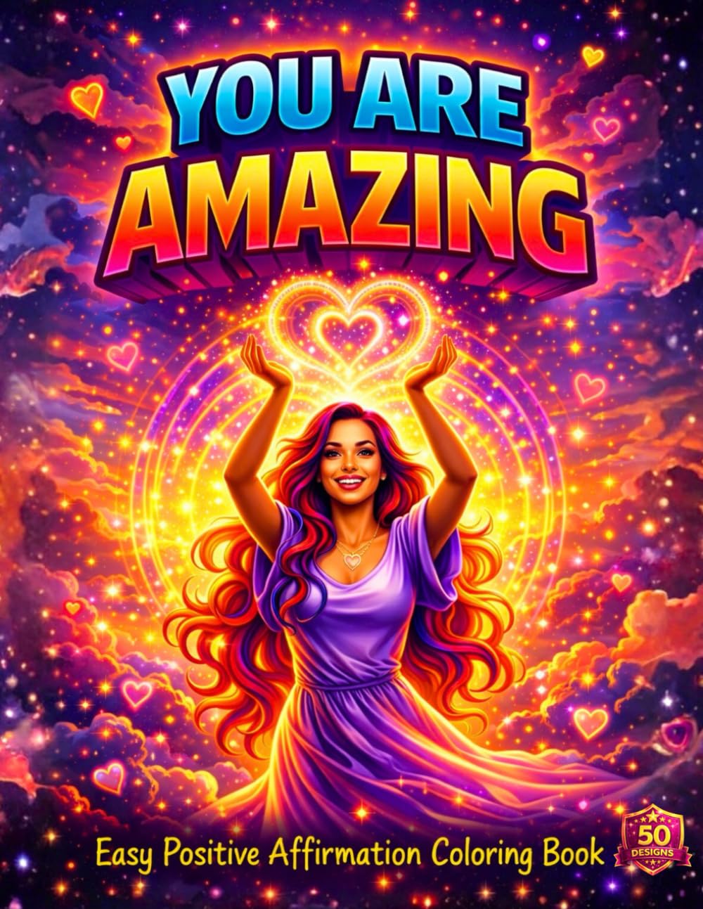 You Are Amazing: Positive Affirmation Coloring Book for Stress Relief, Self-Love & Motivation