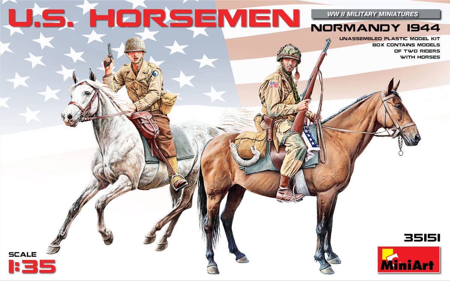 Miniart 1: 35 - U.S. Horsemen (Normandy 1944), Various, Mittel - Image 2