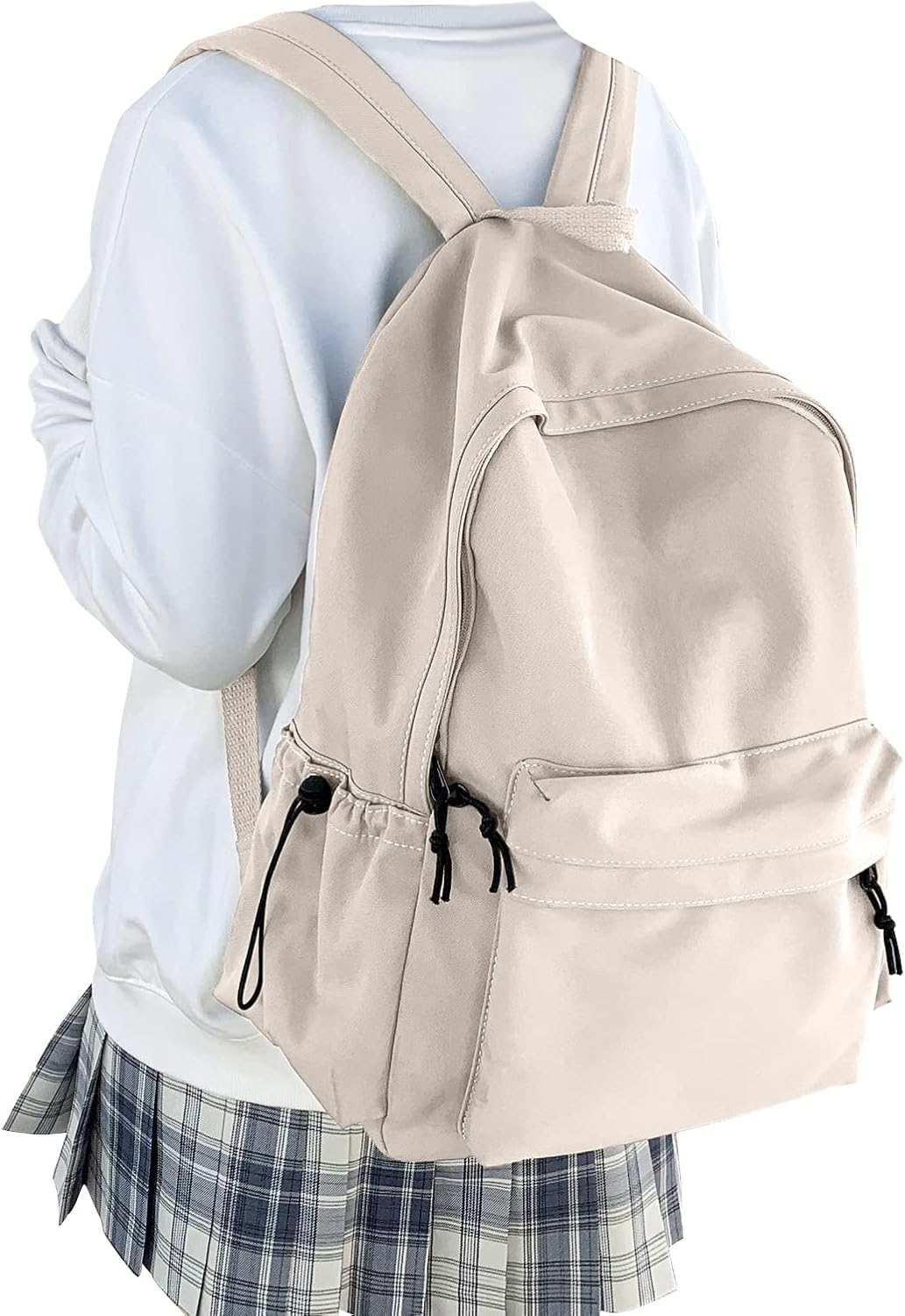 White Bookbags For Teen Girls Boys Waterproof College Backpack Middle School bags Lightweight Travel Rucksack Casual Daypack Laptop Backpacks For Men Women