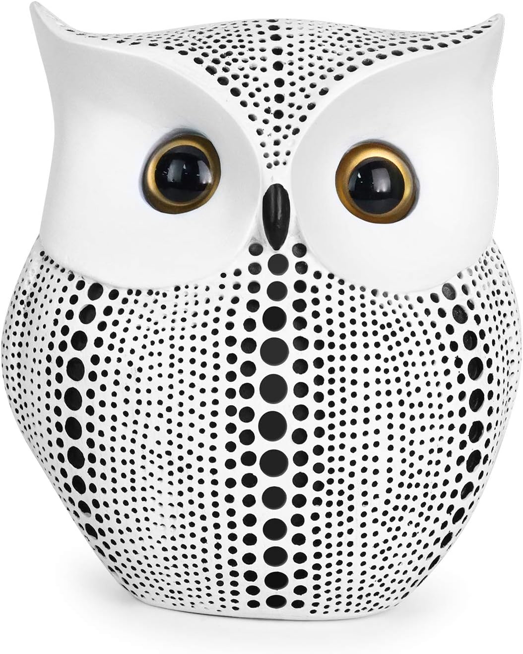 Vilike Owl Decor Statue, Cute Buho Figurines for Crafted Home Decor Accents, Book Shelf Living Room Bedroom Decorations, TV Stand Decor - Animal Sculptures Collection Gifts for Birds Lovers (White): Kitchen & Dining