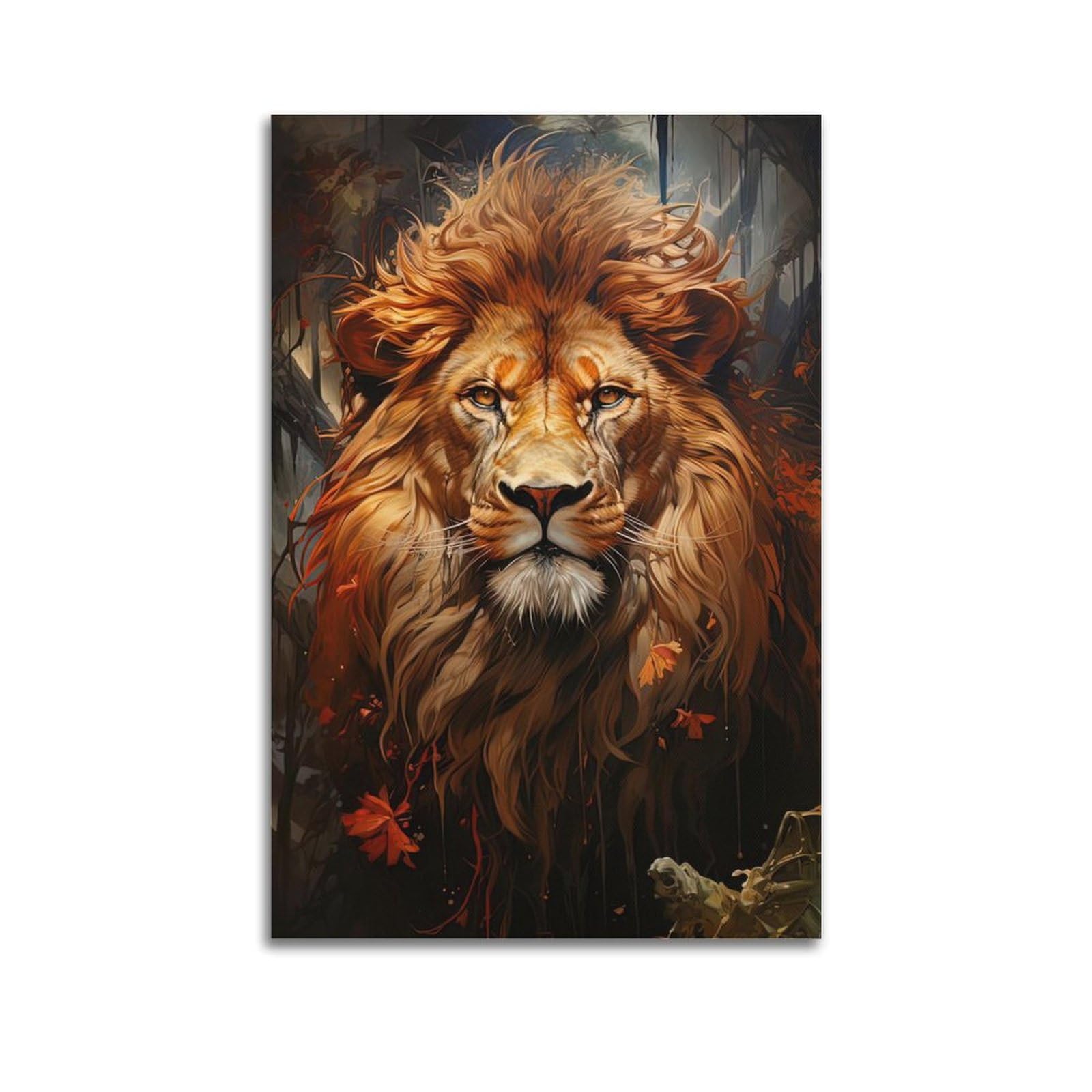 WPHSFX Wildlife Artwork Poster Leo The Great Poster Decorative Painting Canvas Wall Posters And Art Picture Print Modern Family Bedroom Decor Posters 20x30inch(50x75cm)
