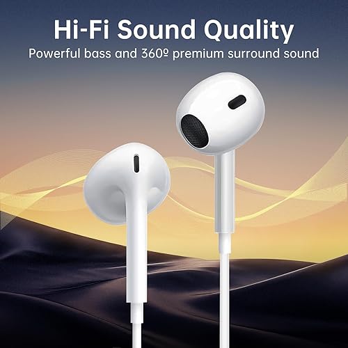 Miniatura 6 de Wired Earbuds,【Ultra Clear Calls & no Noise】 Headphones Earbuds Wired 3.5mm, in-Ear Earphones with Mic, Compatible with