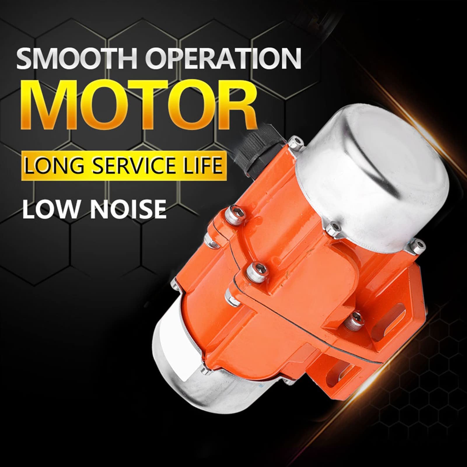 Motor Vibrador, Motor Vibratorio Eléctrico Asíncrono Ajustable de 1 o 3 Fases 30W-100W, Cobre Puro, Bloque de Excentricidad, Sello, Cubierta Antivibración para Equipos Mecánicos (Trifásico 100W)