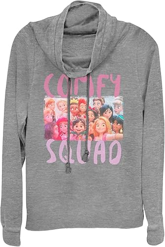 Fifth Sun Disney Ralph Breaks The Internet Comfy Squad Selfie - Camiseta de punto de manga larga para mujer