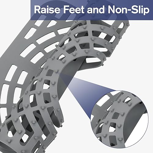 Miniatura 5 de Snuggery Protectores de silicona para fregadero de 26 x 14 pulgadas con orificio de drenaje trasero, resistentes al calor, antideslizantes, aptos