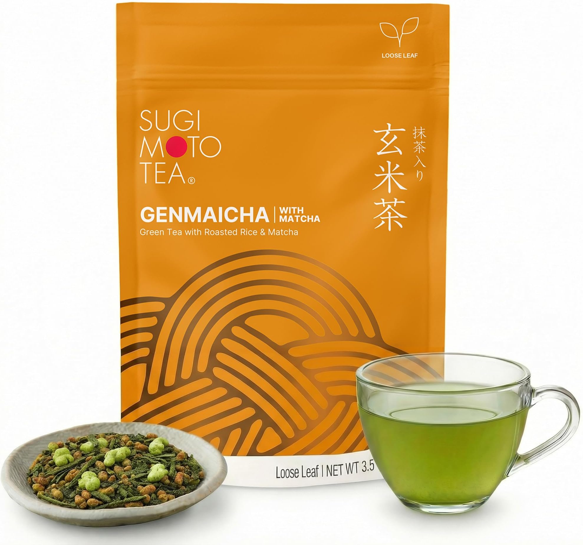 Japanese Genmaicha with Matcha Green Tea Loose Leaf 3.5 oz (100 g)