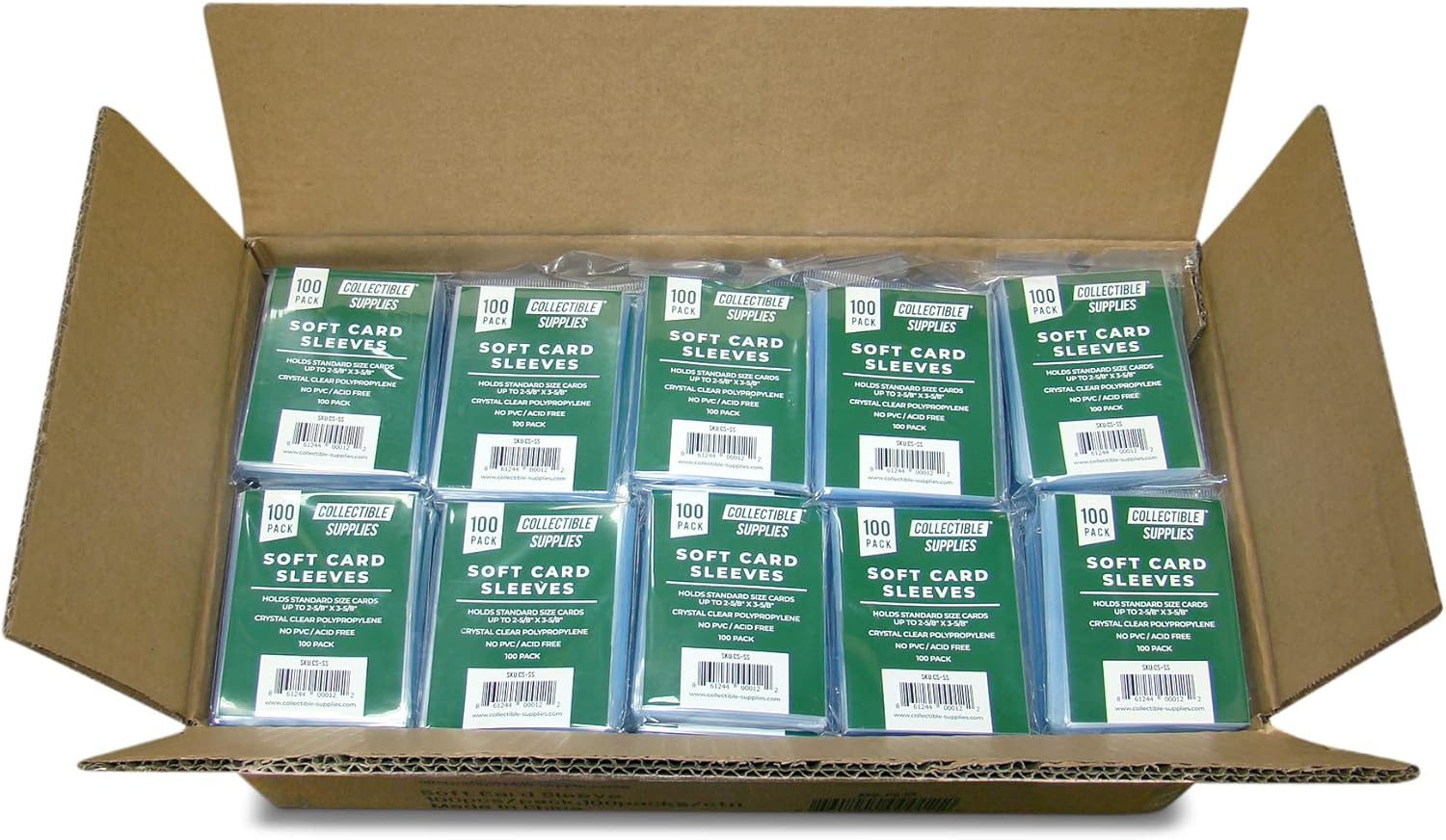 Standard Soft Penny Card Sleeves – 100 Pack Case – for Single Sports Trading Cards for Sportcards Card Collecting : Toys & Games