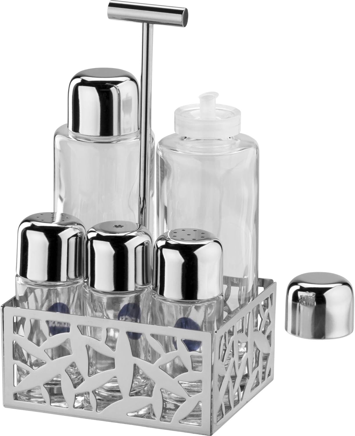 Alessi MSA16 "Cactus" 5 Piece Condiment Set, Silver