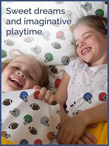Miniatura 7 de Juego de sábanas de fútbol americano para niños, tamaño individual, sábanas divertidas para camas individuales, bonitas sábanas para niños pequeños