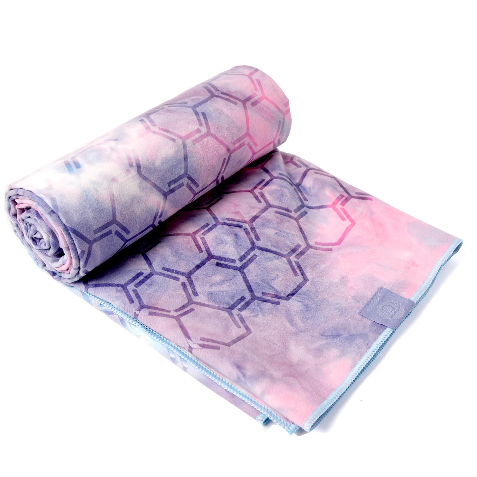 Eunzel Yoga Towel for Hot Yoga,Non-Slip Double Sided Silicone Grip Towel Absorbent Microfiber Towel for Hot Yoga, Vinyasa and Power 26.5"x72", Navy &