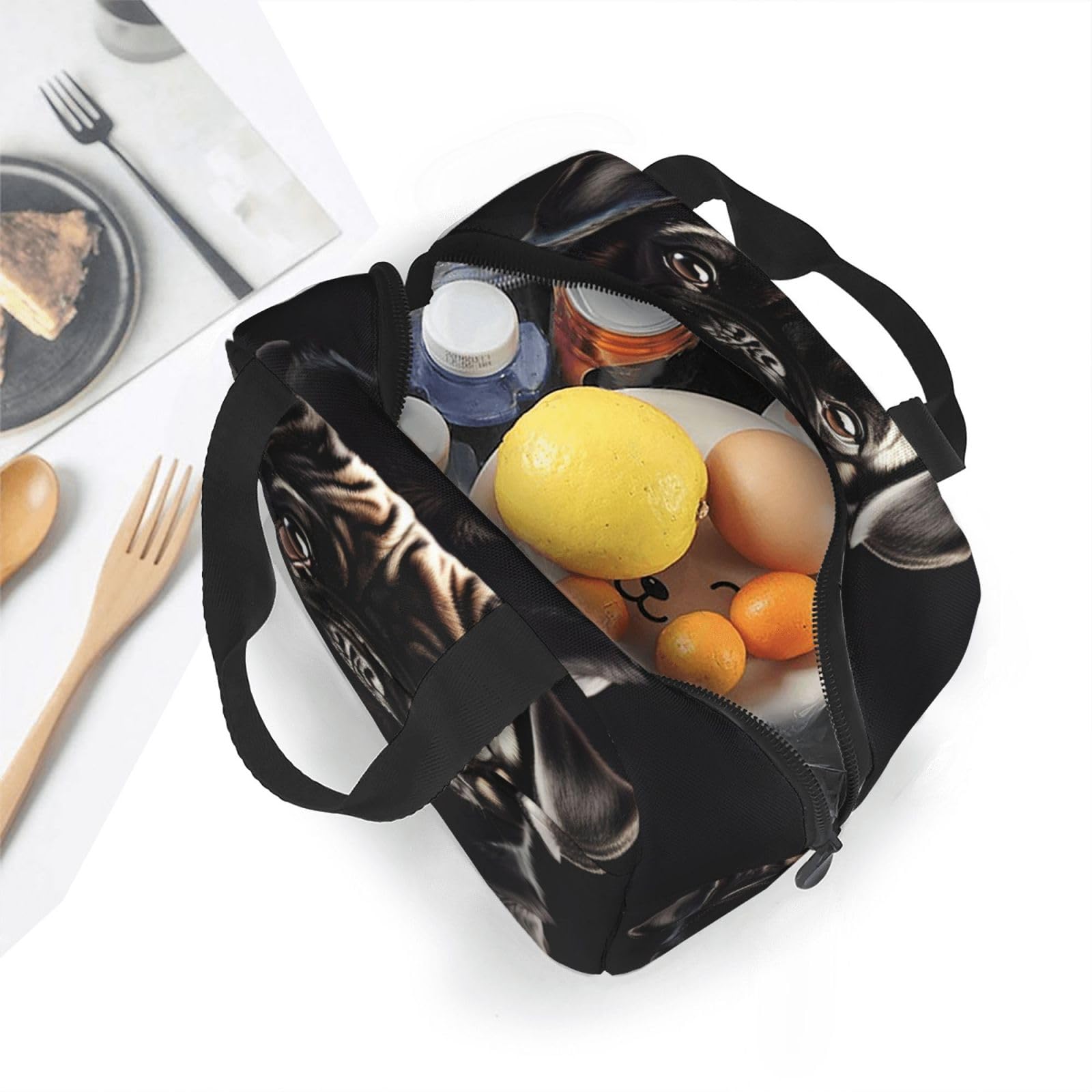 KUOAICY Carlin Lune Espace Boîte à Lunch Réutilisable Isotherme Totes Sac à Déjeuner Isotherme Pour Garçons Filles école Hommes Femmes Plage Pique-nique Voyage