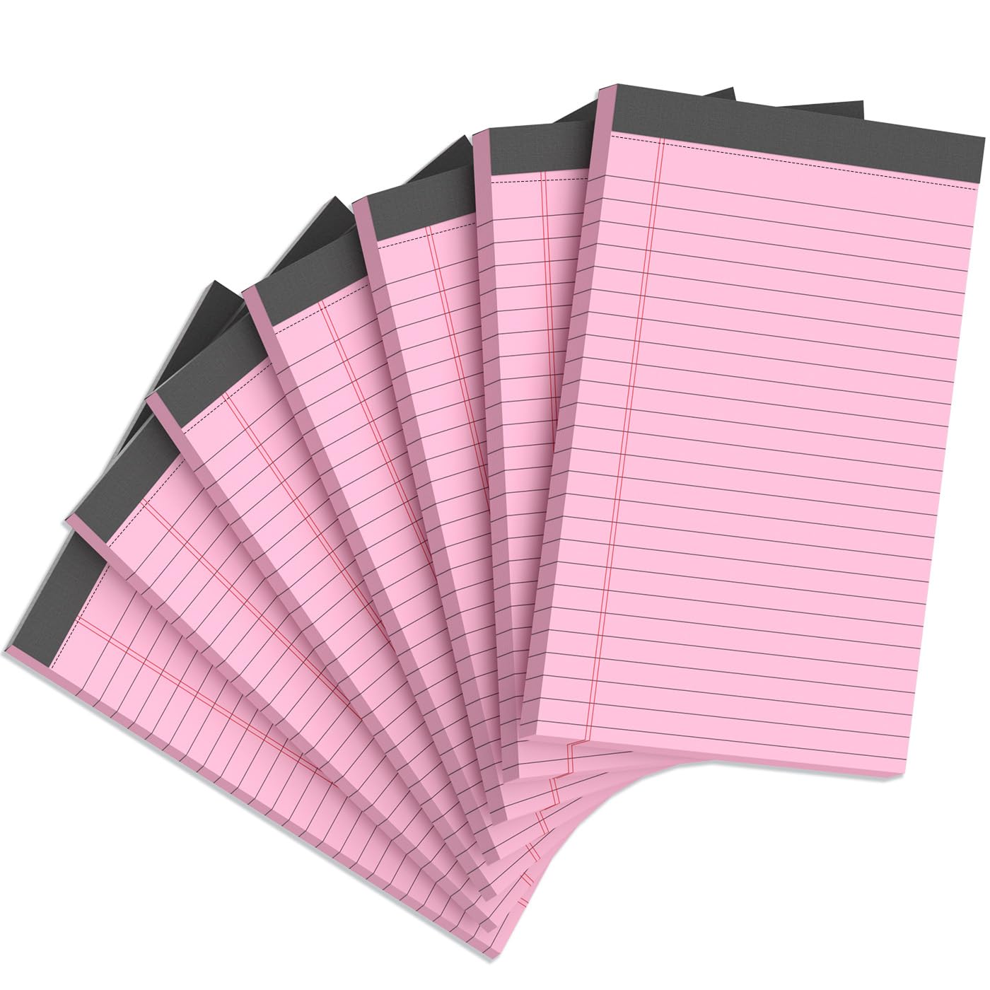 7pcs Small Note Pads 5x8 Legal Pads Pink Notepad 5x8 College Ruled Pink