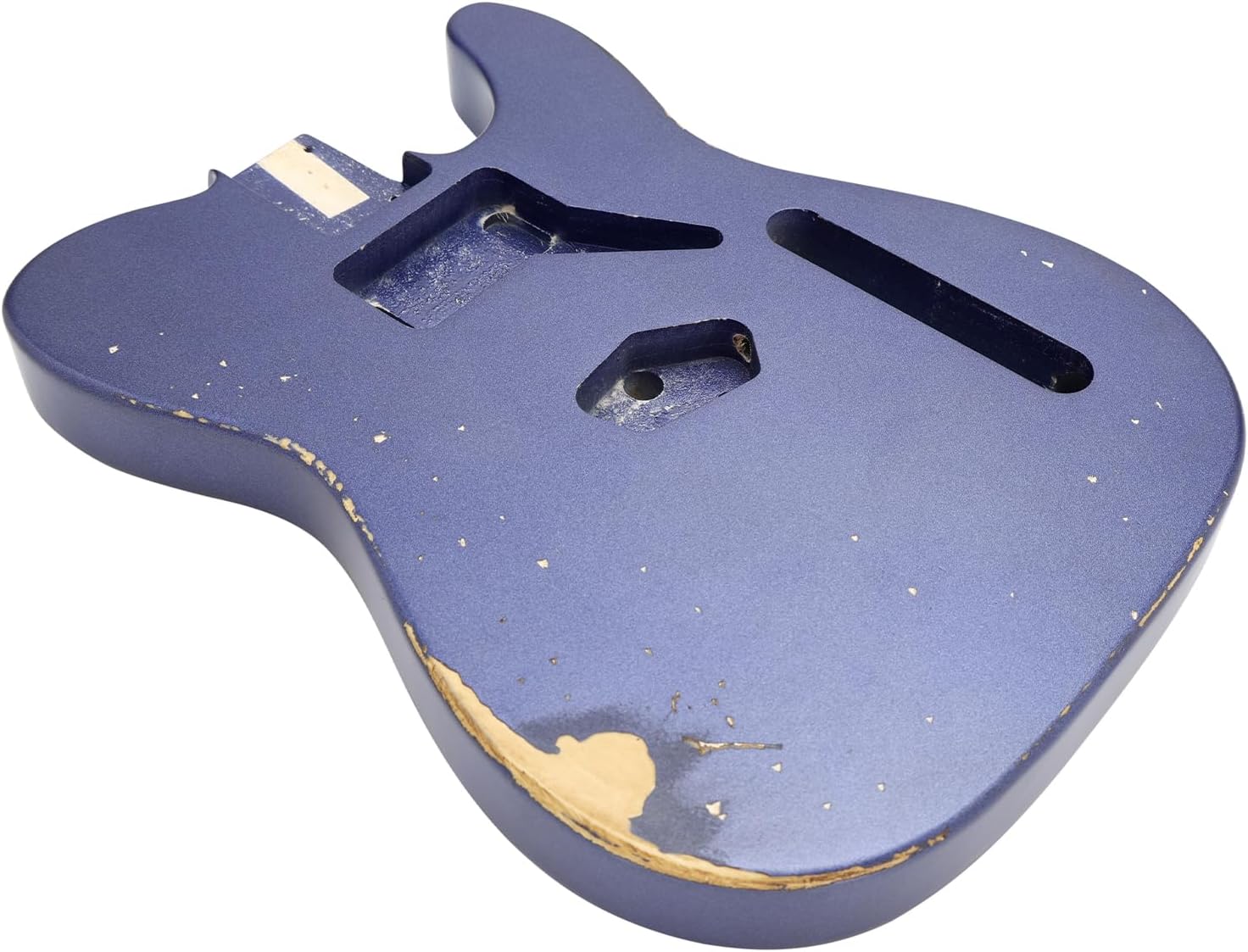 Relic Electric Guitar Body TL Style Nitro Top Alder Wood DIY Guitar Body S-S or H-S Route Relic Purple.