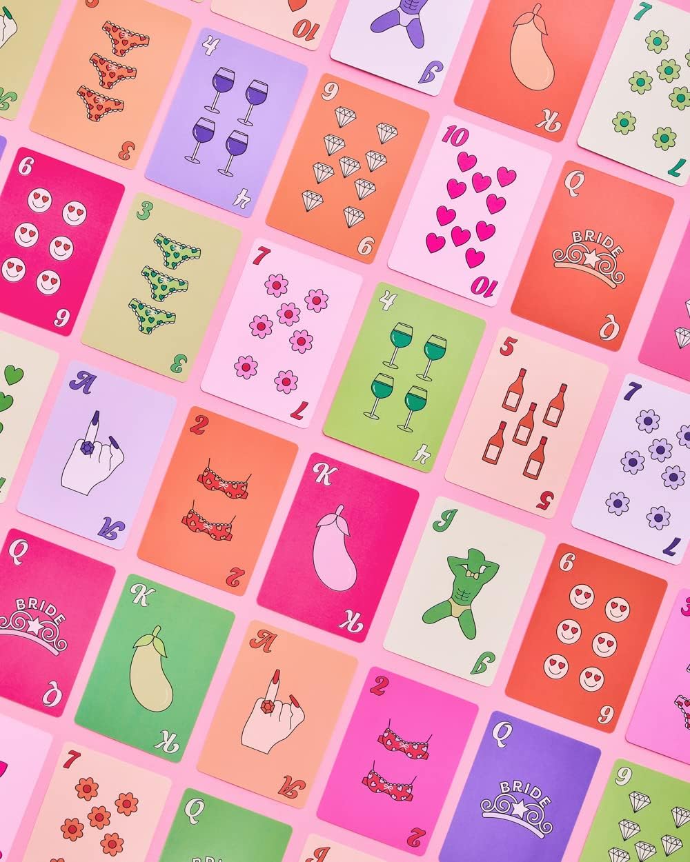 xo, Fetti Bachelorette Party Card Game, Rainbow Deck of Playing Cards, Poker - Bachelorette Party Decorations, Bride to Be Gift, Bach Party Ideas, Bridal Party Game, Design Cards