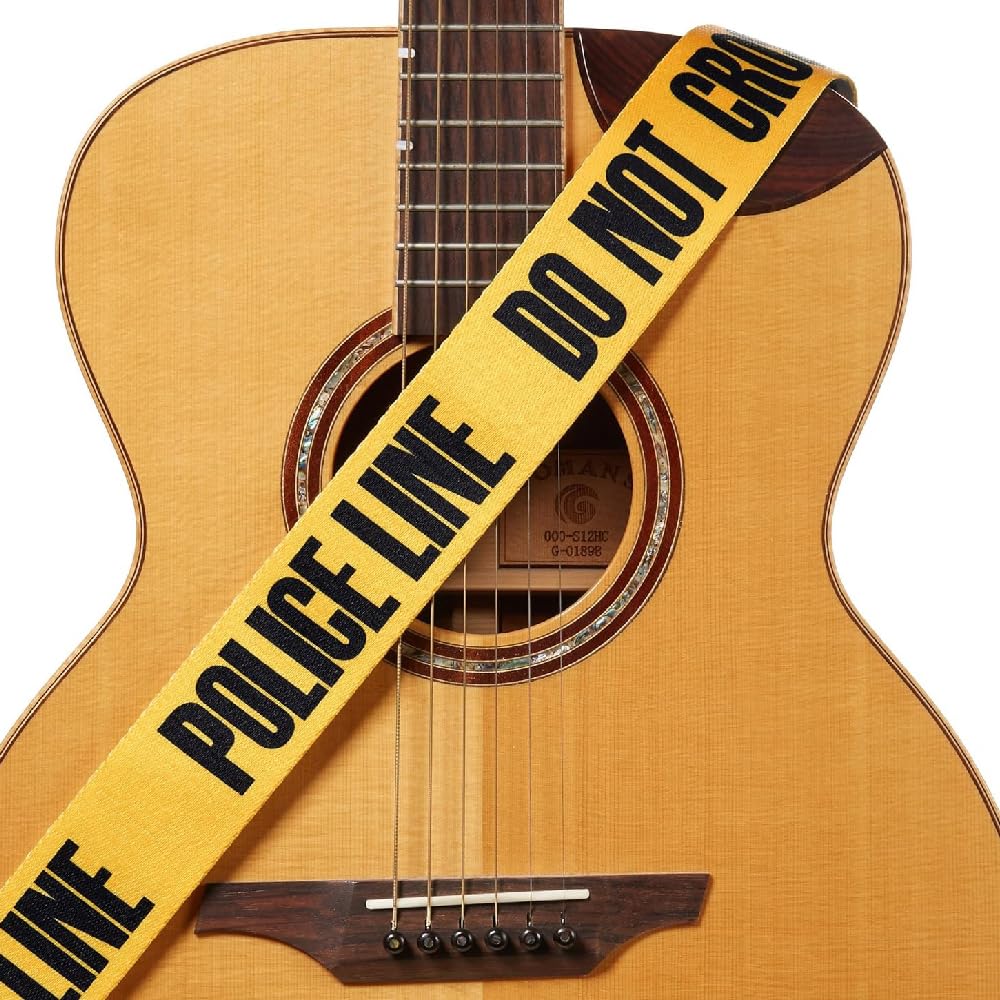 MOCKING BIRD Guitar Strap for Acoustic Adjustable Buckle Electric Guitar Strap Polyester Guitar Belt For Acoustic/Bass/Electric Guitar (Police Line) - Image 6 thumbnail