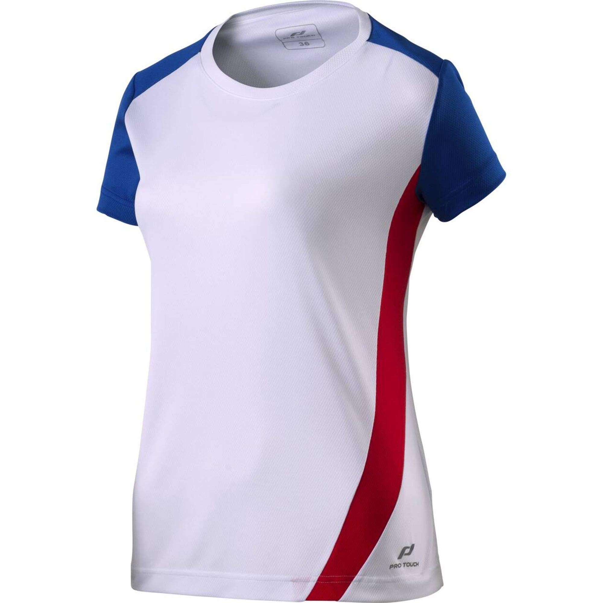 Pro Touch Club T-Shirt Women's T-Shirt - Weiß/Rot/Blau, 42