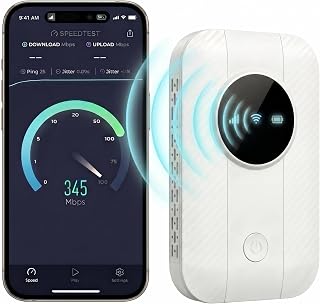 4G LTE Mobile WiFi Hotspot, Unlocked Portable Travel Router with SIM Card Slot, High Speed Mini WiFi Router, 3000mAh Battery, Connect Up to 10 Devices, Internet for Travel, Home and Work