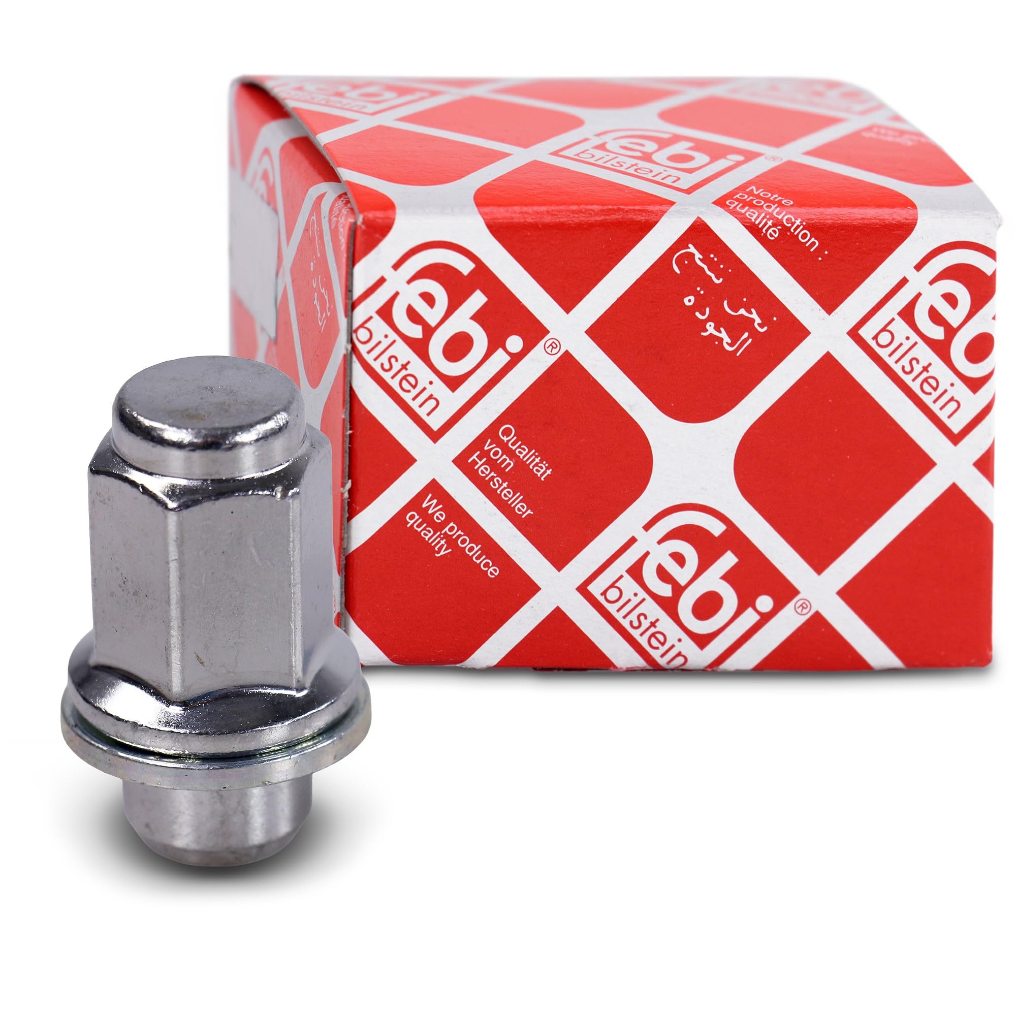 febi bilstein 46662 Wheel Nut for light alloy wheel, with captive washer, pack of one