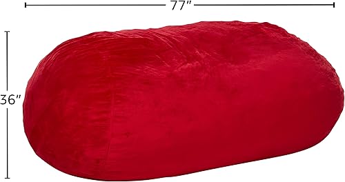 Miniatura 72 de Chill Sack Silla de puf, tumbona de 6 pies, microgamuza azul marino - solo funda Microsuede,Microsuede - Negro - Solo funda,Microsuede - Camel -