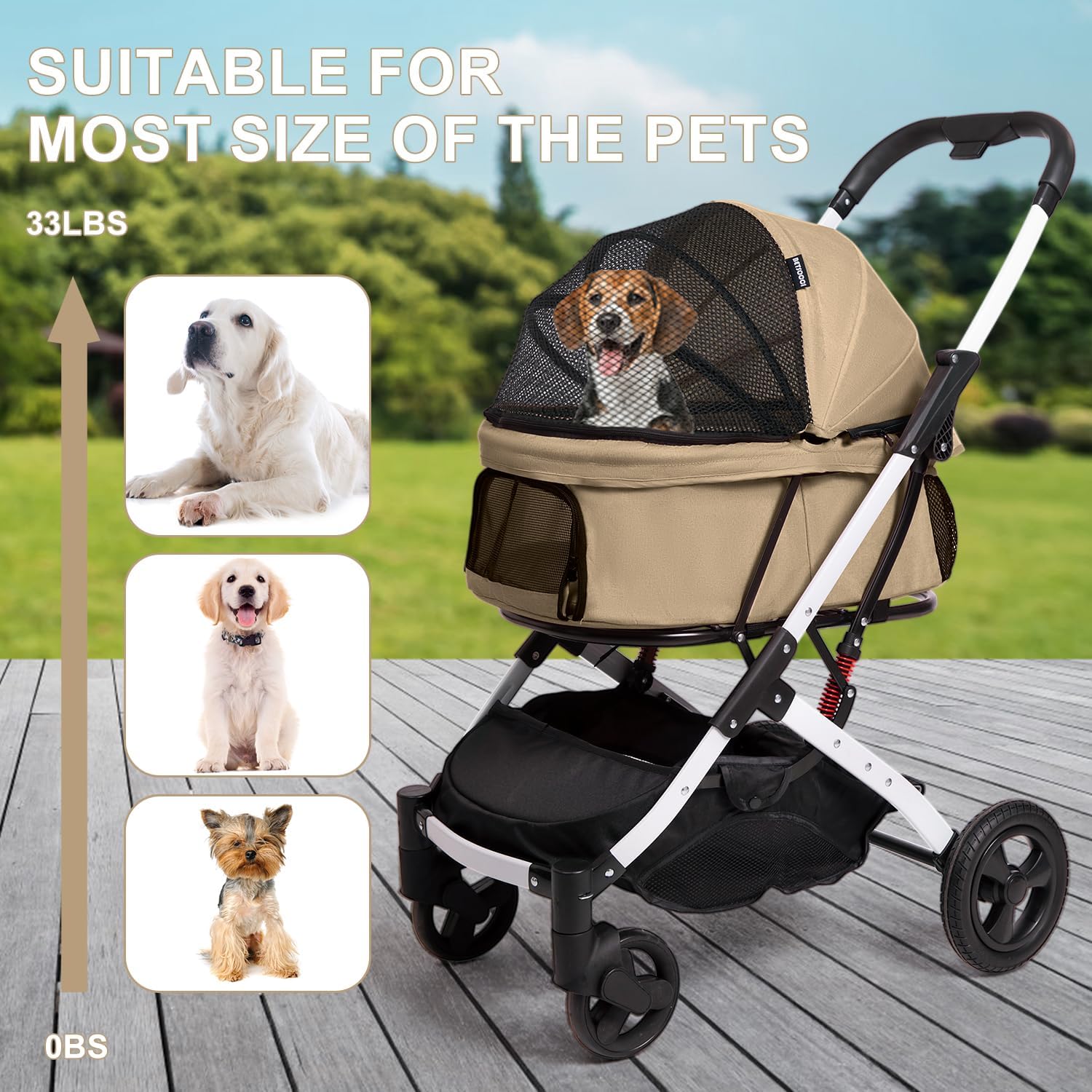Amazon.co.jp: BETSOCCI ペットカート ワンタッチ 折りたたみ 猫犬兼用