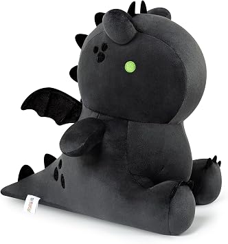 Ditucu Cute Dragon Plush Stuffed Animals Plushies Toys Super Soft Dolls Birthday Gifts for Kids Girls Boys Black 12 inch