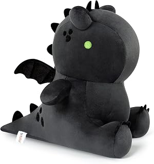 Ditucu Cute Dragon Plush Stuffed Animal Plushies Toys Super Soft Dolls Birthday Gifts for Kids Girls Boys Black 12 inch