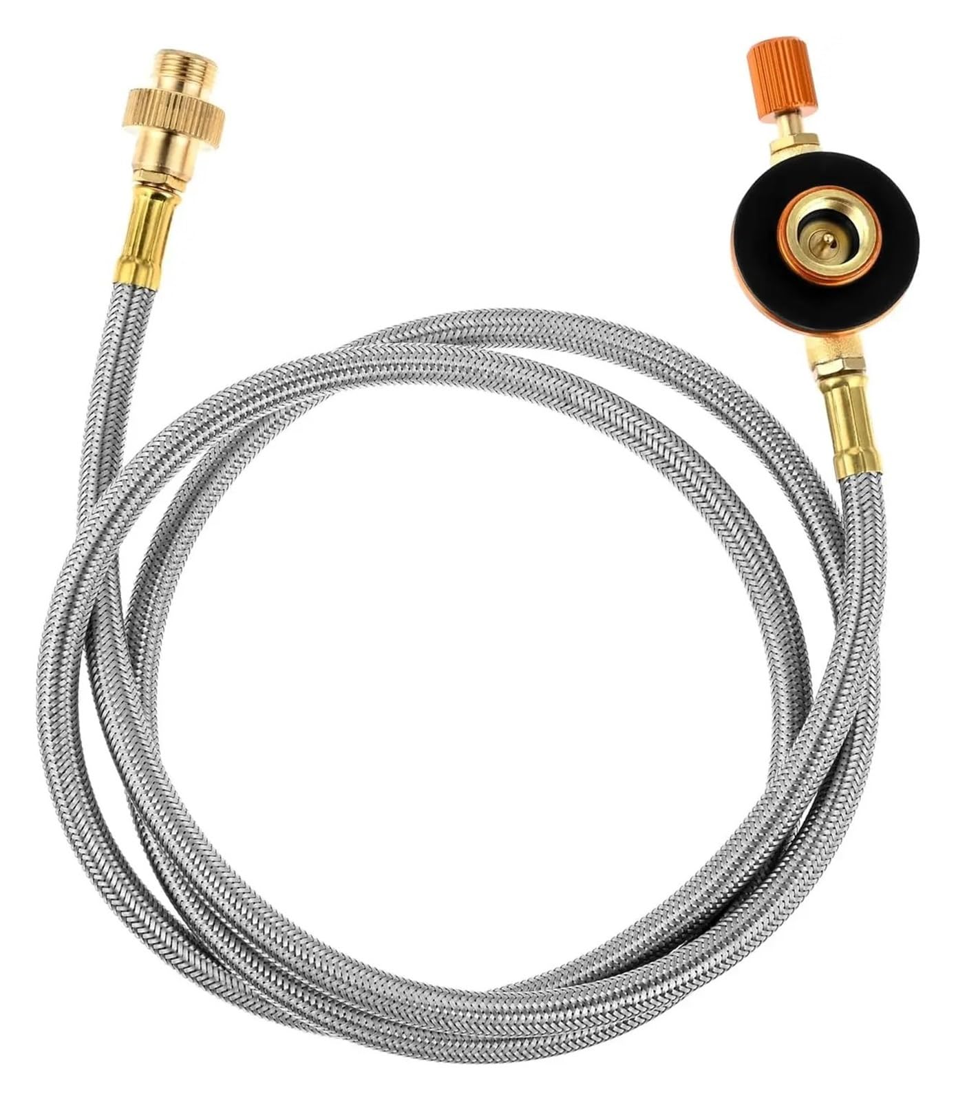 Gasanschlussleitung Edelstahl-Gewebeschlauchpaket 1-mm-Verlängerungsschlauch for Campingkocher, Gaskartuschen-Ventil, Butangas-Adapter, Konvertierungsanschluss
