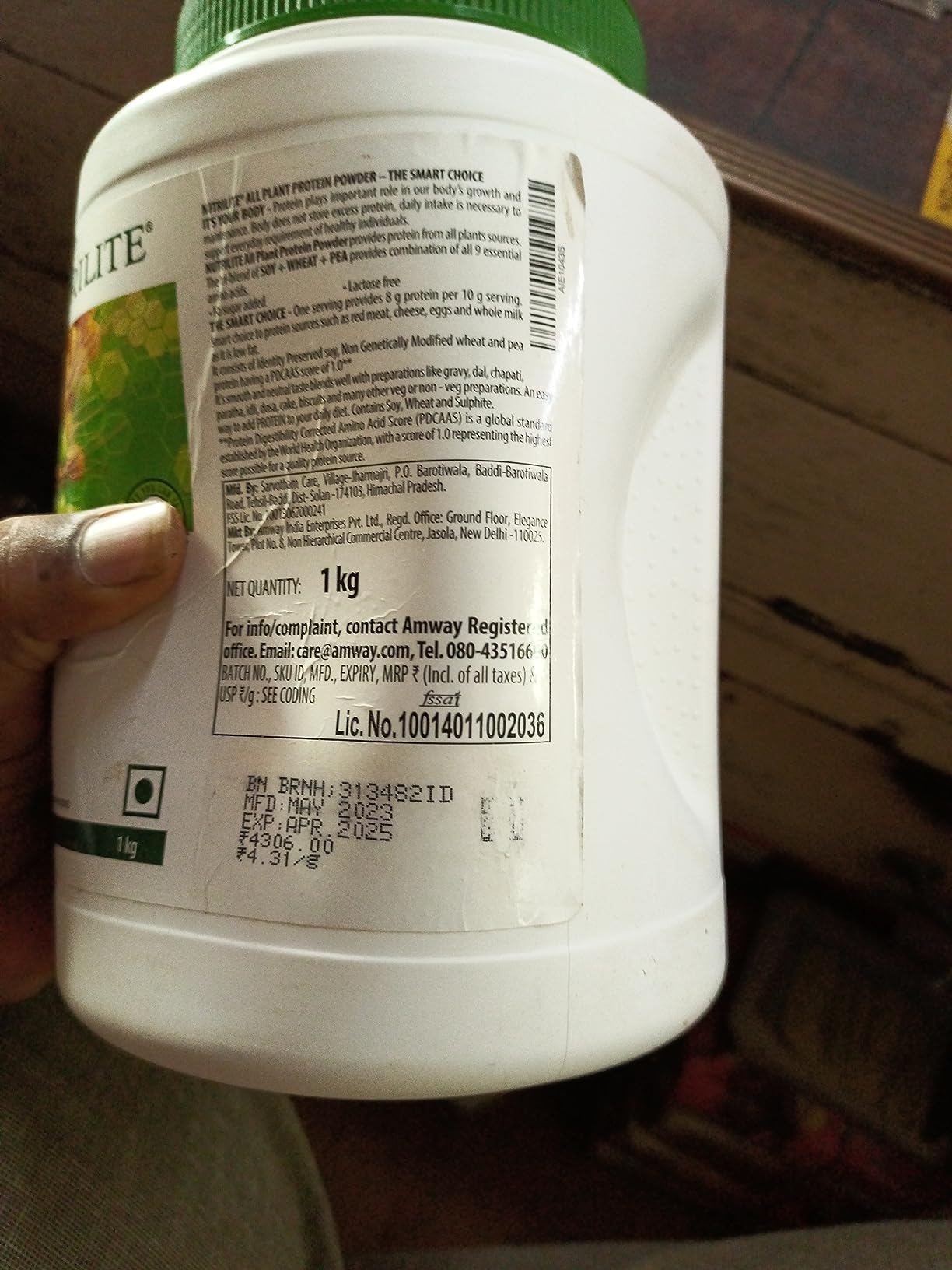 Nutrilite Amway Nutrilite All Plant Protein Powder - 1Kg (Butterscotch ...