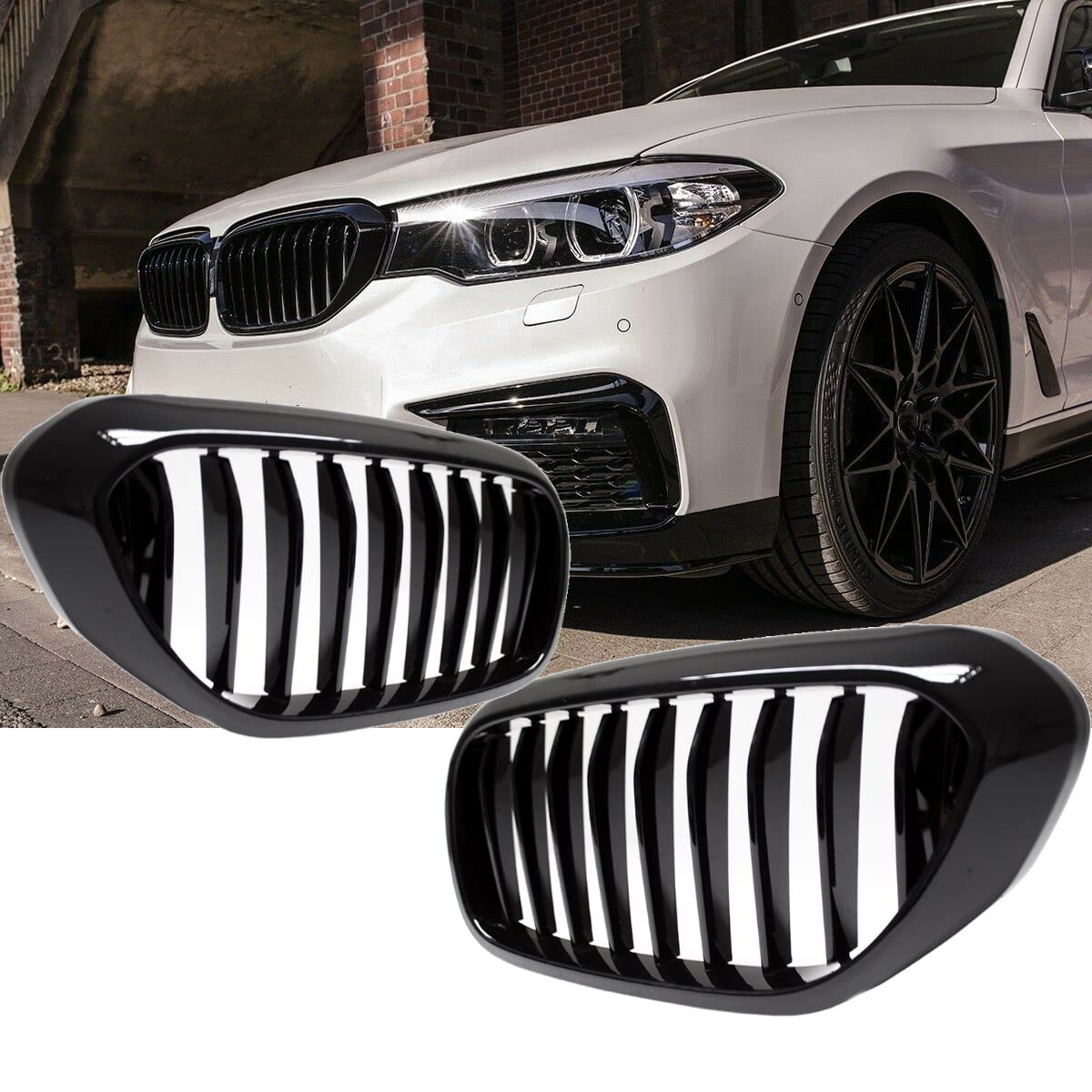 DM Autoteile Set Sport-Performance Kühlergrill schwarz glänzend 5er G30 G31 ab 2017-2020