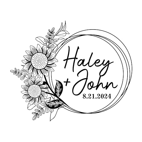 Miniatura 8 de Alterd Industries Personalized Wedding Set - Sunflower Wine Glasses, Engraved Wedding Glasses, Personalized Wedding Gift, Anniversary Gift, Flowers,