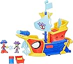 Spidey and HIS Amazing Friends Marvel Water-Webs Webs Ahoy Bubble Pirate Ship Toy, 3-Inch Action Figures & Boat Playset, Super Hero Toys,, Ages 3+